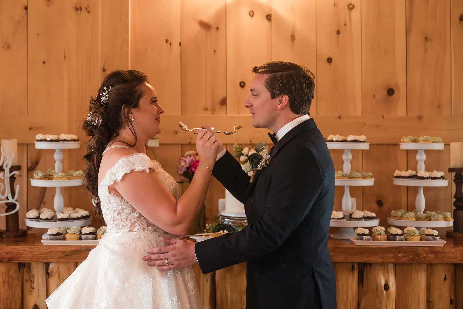 Bride and groom first dance barn — Amelia & Howard's wedding at Sunset Hill Wedding Barn, Central Lake