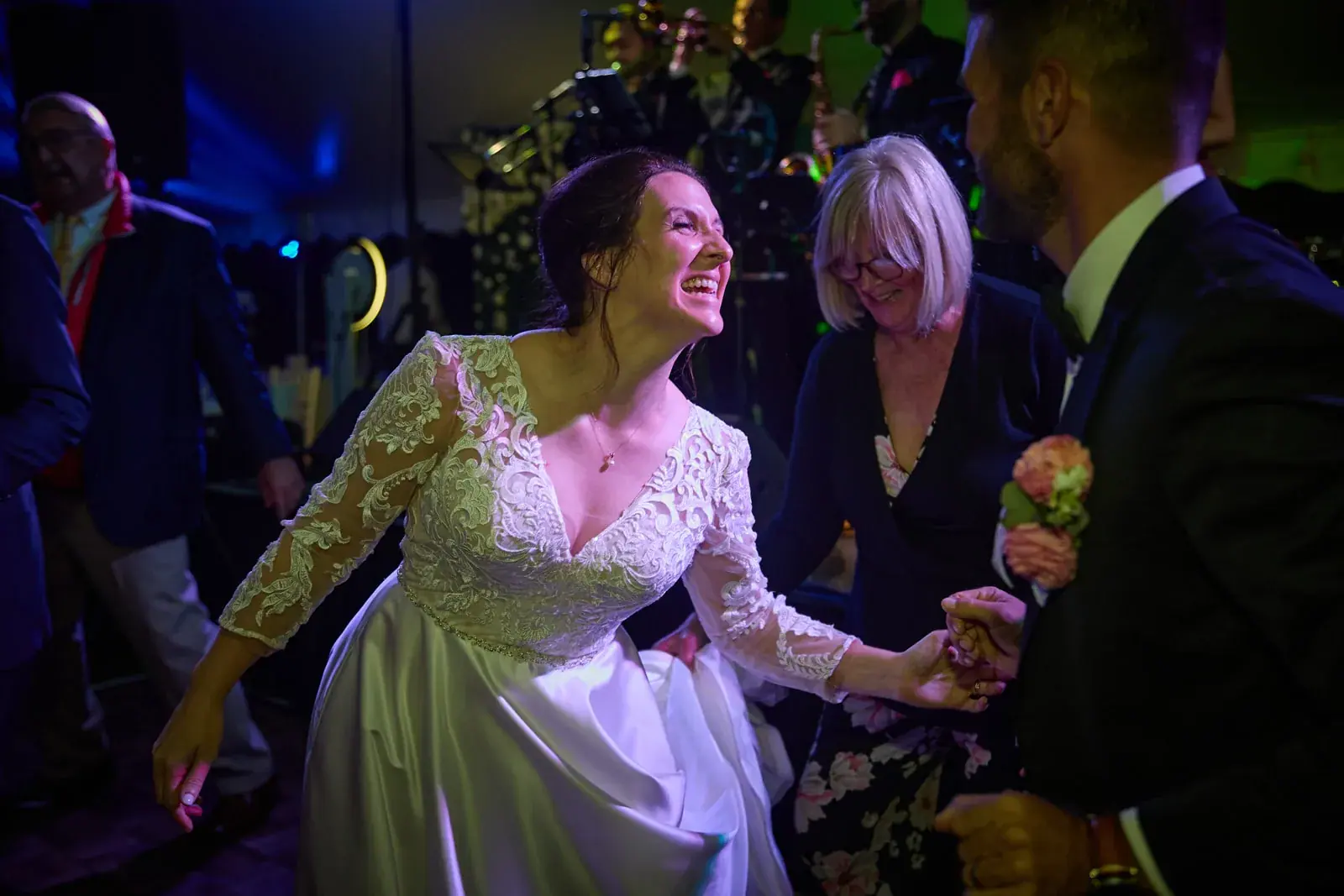 Bride dancing reception — Claire & Nick's wedding at Howe Marine, Indian River
