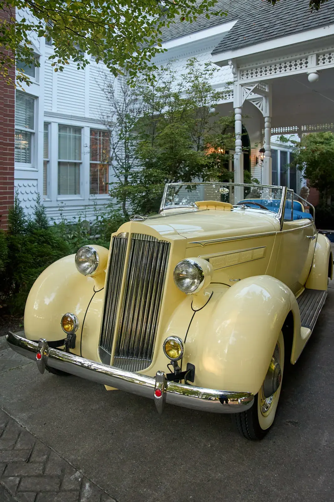 Vintage car detail — Claire & Nick's wedding at Howe Marine, Indian River