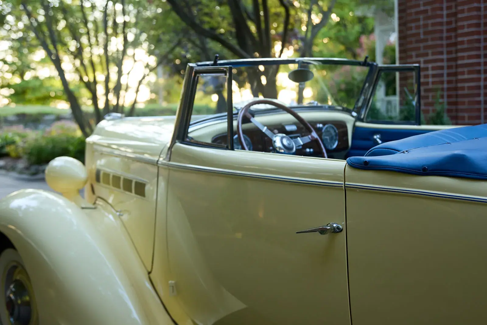 Vintage convertible car — Claire & Nick's wedding at Howe Marine, Indian River