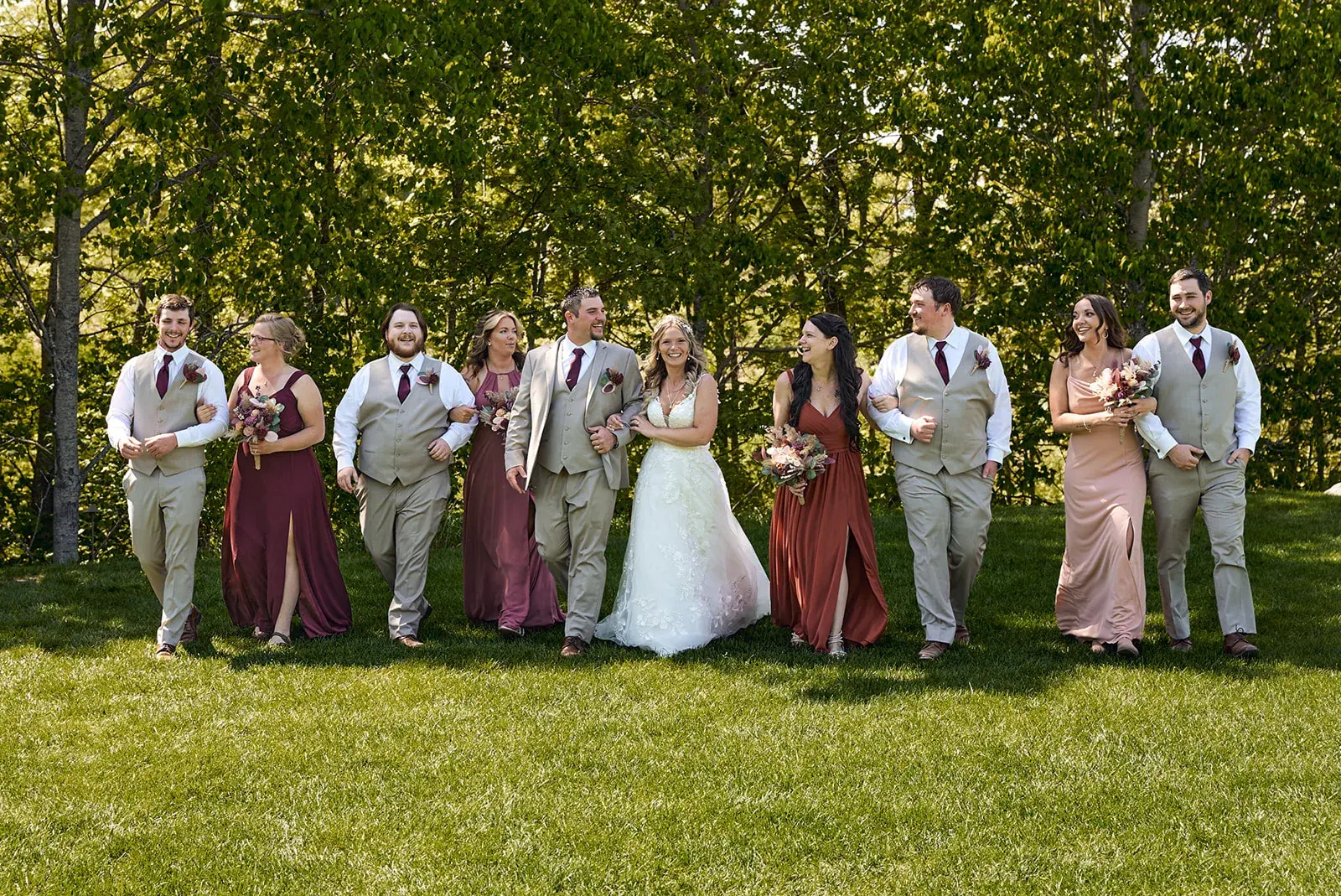 Wedding party lawn — Jess & Bryce's wedding at The Manor at Fire Tower Hill, Lewiston