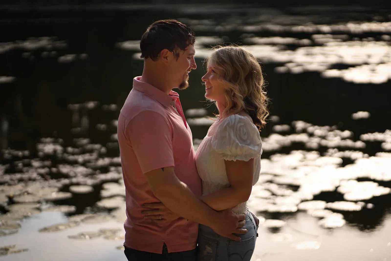 Lake reflection — Jess & Bryce's engagement session