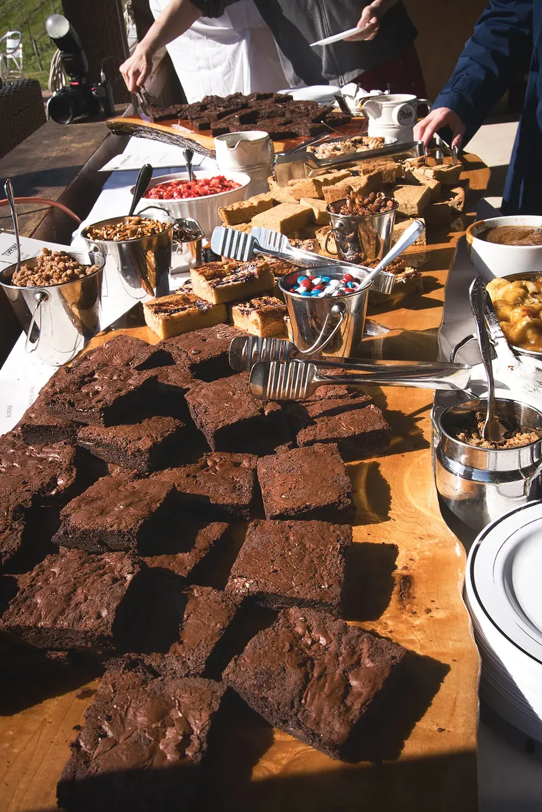Brownies dessert detail — Kayla & Robert's wedding at Mackinaw Trail Winery, Petoskey