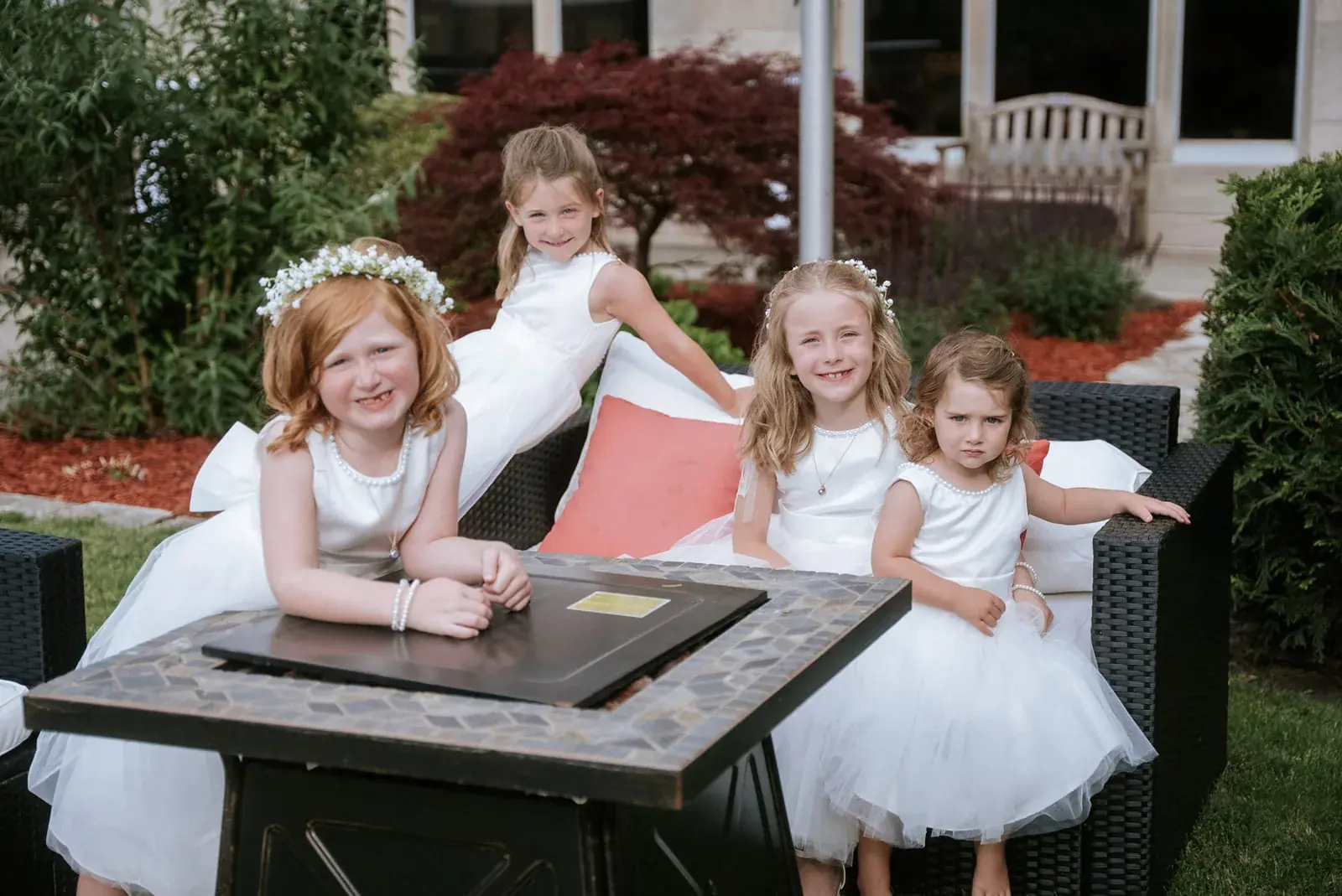 Flower girls garden — Kelly & Ezra's wedding at Aria at The Whitcomb, St. Joseph