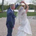 Amanda S. on their wedding day